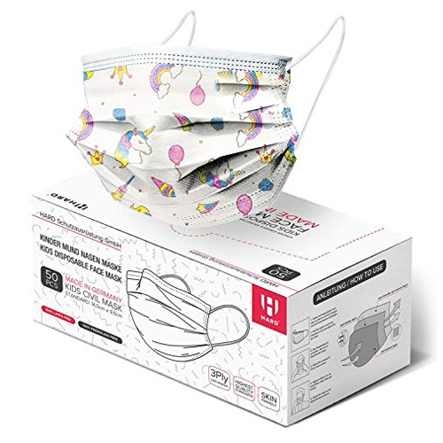 Kinder Mundschutz mit Einhorn Muster